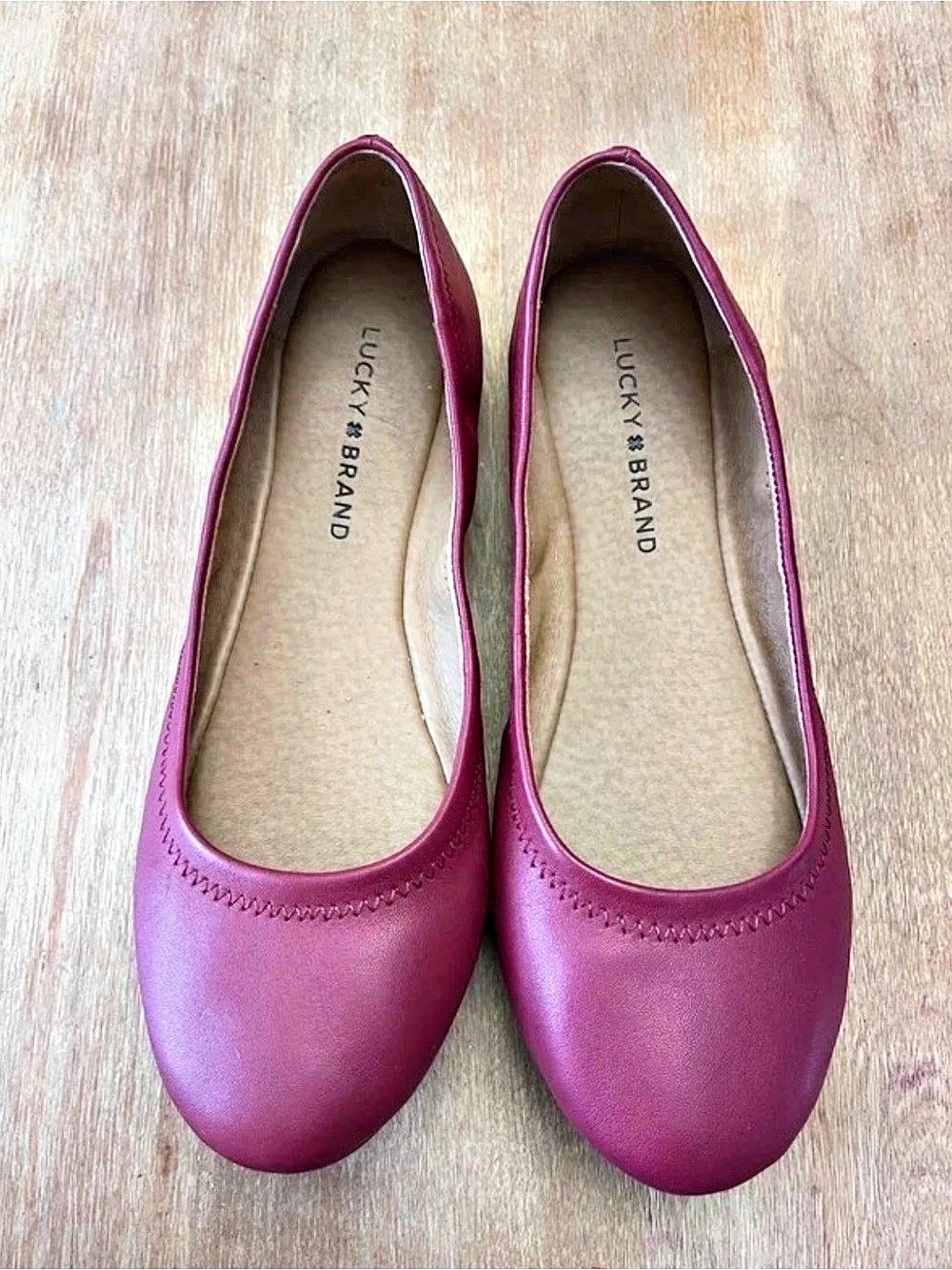 Lucky Brand Emmie Ballet Flat Flats in Burgundy